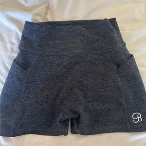 Women's Gray High-Waisted Shorts